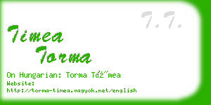 timea torma business card